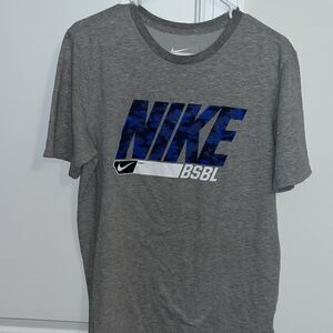 Nike dri fit gray Baseball shirt sleeve warm up under shirt M athletic cut